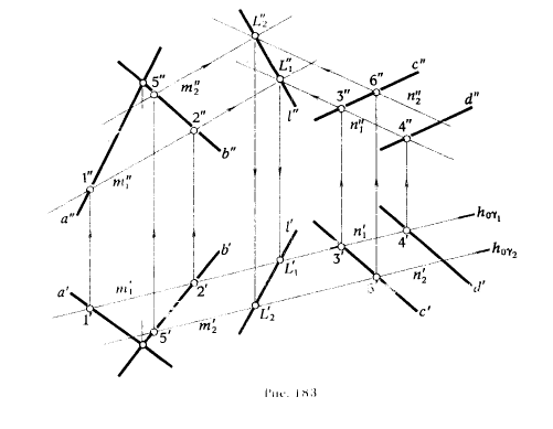 Рис 183.Пересечение плоскостей